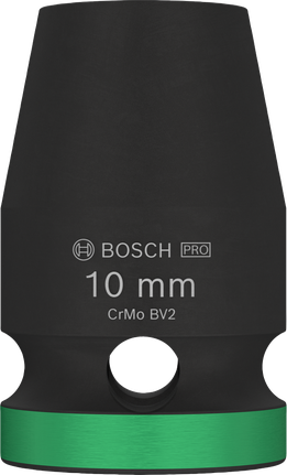 Soket Impact Bosch PRO 1/2 inci 10 mm untuk kunci pas.